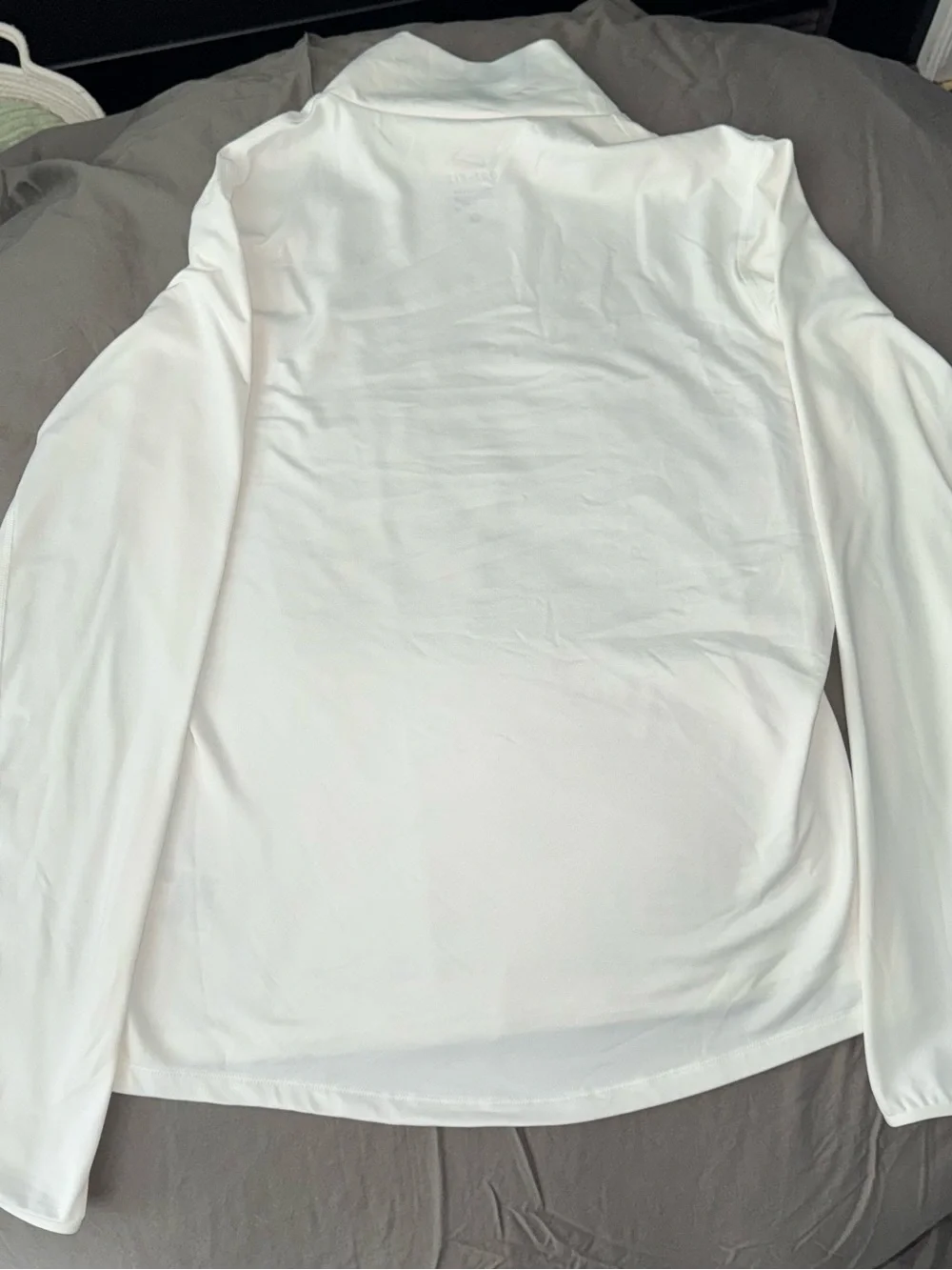 Nike White Dri-FIT Mock Neck Performance Top